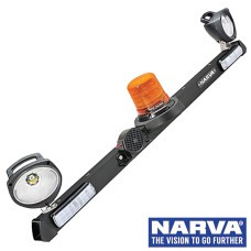 Narva Utility Bar with Low Profile Rotating Strobe, Mini Senator LED Work Lamps & Reversing Alarm - 1.2m